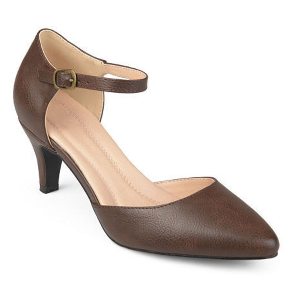 Brinley Co Womens D'Orsay Ankle Strap Heel 7.5